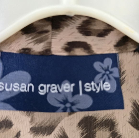 Susan Graver Kimono Long Cardigan Plus Womens Lightweight Animal Print One Size - Picture 6 of 12